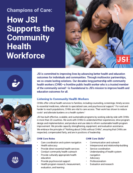 Champions of Care: How JSI Supports the Community Health Workforce