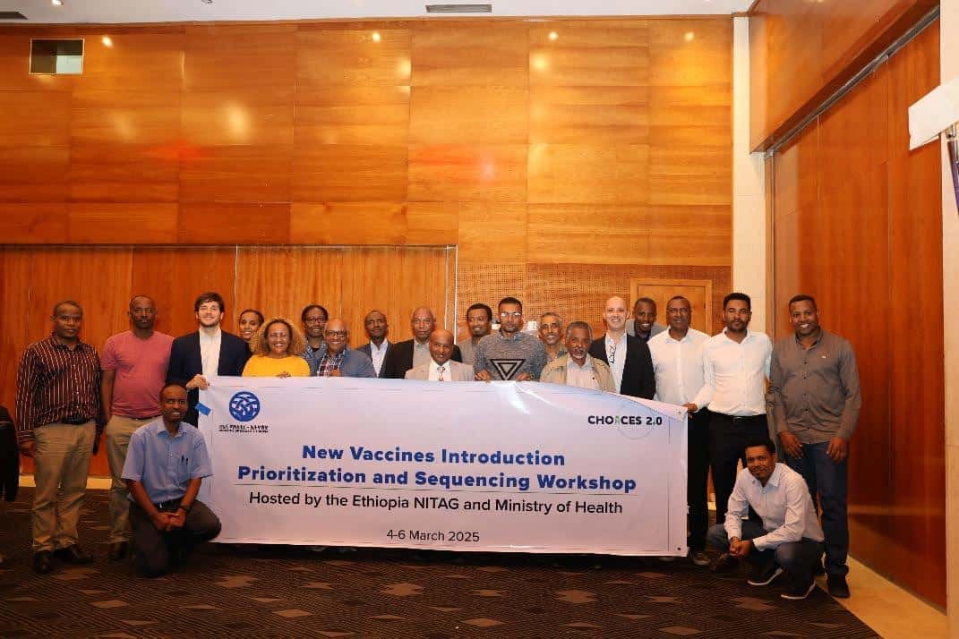 Participants of the Ethiopia E-NITAG workshop on new vaccine assessment, prioritization, and sequencing.